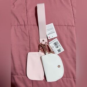 Lululemon Dual Pouch Wristlet - Blush and Ivory